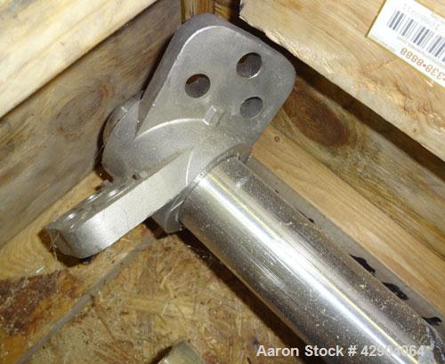 Used Lightnin Agitator Shaft, 316 Stainless Steel. Approximate 2-1/2" diameter x 114" long. (2) 3 Blade bolt on turbines. Approximate 6-1/4" Diameter 10 bolt hole mounting flange on approximate 1-3/4...