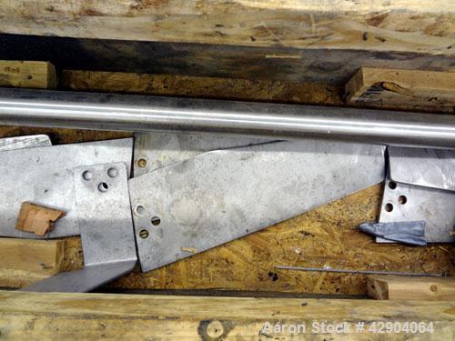 Used- Lightnin Agitator Shaft, 316 Stainless Steel. Approximate 2-1/2" diameter x 114" long. (2) 3 Blade bolt on turbines. A...