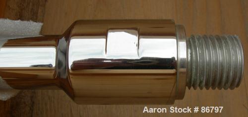 Unused- Lightnin Agitator Shaft, 316 Polished Stainless Steel. 1-1/2" diameter x 102" long. Threaded mounting end. Includes (2) 3 blade turbines.