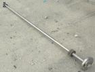 Used- Agitator Shaft, 316 Stainless Steel. 1'' Diameter x 62-3/4'' long shaft with a 3'' diameter plastic impeller. 4-3/4'' ...