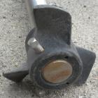 Used Agitator Shaft, 316 Stainless Steel. 1'' Diameter x 62-3/4'' long shaft with a 3'' diameter plastic impeller. 4-3/4'' O.D. (4) 1/2'' diameter hole mounting flange on approximate 2-5/8'' centers