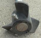 Used Agitator Shaft, 316 Stainless Steel. 1'' Diameter x 62-3/4'' long shaft with a 3'' diameter plastic impeller. 4-3/4'' O.D. (4) 1/2'' diameter hole mounting flange on approximate 2-5/8'' centers