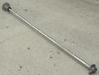 Used Agitator Shaft, 316 Stainless Steel. 1'' Diameter x 62-3/4'' long shaft with a 3'' diameter plastic impeller. 4-3/4'' O.D. (4) 1/2'' diameter hole mounting flange on approximate 2-5/8'' centers