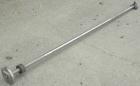 Used Agitator Shaft, 316 Stainless Steel. 1'' Diameter x 62-3/4'' long shaft with a 3'' diameter plastic impeller. 4-3/4'' O.D. (4) 1/2'' diameter hole mounting flange on approximate 2-5/8'' centers