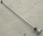 Used Agitator Shaft, 316 Stainless Steel. 1'' Diameter x 62-3/4'' long shaft with a 3'' diameter plastic impeller. 4-3/4'' O.D. (4) 1/2'' diameter hole mounting flange on approximate 2-5/8'' centers