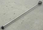 Used Agitator Shaft, 316 Stainless Steel. 1'' Diameter x 62-3/4'' long shaft with a 3'' diameter plastic impeller. 4-3/4'' O.D. (4) 1/2'' diameter hole mounting flange on approximate 2-5/8'' centers