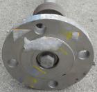 Used Agitator Shaft, 316 Stainless Steel. 1'' Diameter x 62-3/4'' long shaft with a 3'' diameter plastic impeller. 4-3/4'' O.D. (4) 1/2'' diameter hole mounting flange on approximate 2-5/8'' centers