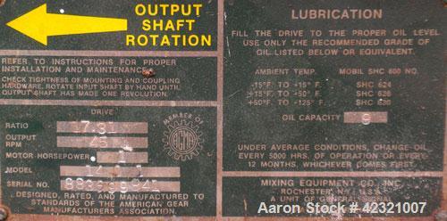 Used Lightnin Series 10 Top Entering Agitator, Model 14Q1
