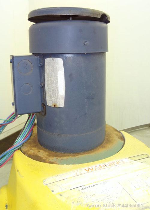 Used Lightnin Series 10 Top Entering Agitator, Model 14Q2. Ratio 14.06 to 1, output 125 rpm. Driven by a 2hp, 3/60/208-230/460 volt, 1740 rpm motor.