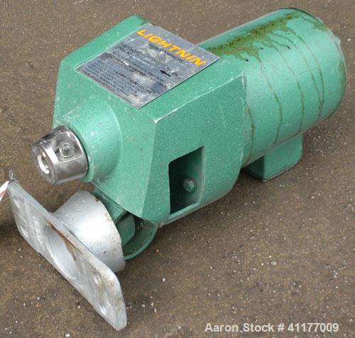 Used- Lightnin Top Entering Agitator, Model NDO-25. Requires a shaft, prop. Driven by a 1/4 hp, 3/60/230/460 volt, 1725 rpm ...