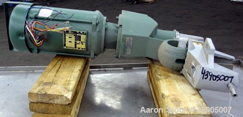 Used Lightnin Clamp-On Agitator, Model X1P300.  Clockwise rotation, shaft speed 1725 rpm.  Set up for a 1" diameter shaft (not included).  Driven by a 3 hp, 3/60 to 90 hz, 230/460 volt, 1760 rpm XP i...