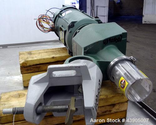 Used Lightnin Clamp-On Agitator, Model X1P300.  Clockwise rotation, shaft speed 1725 rpm.  Set up for a 1" diameter shaft (not included).  Driven by a 3 hp, 3/60 to 90 hz, 230/460 volt, 1760 rpm XP i...