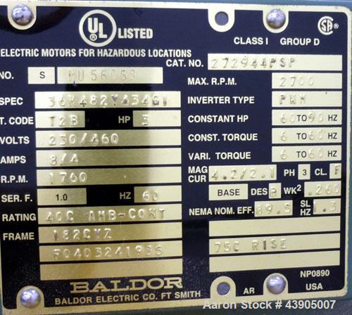 Used Lightnin Clamp-On Agitator, Model X1P300.  Clockwise rotation, shaft speed 1725 rpm.  Set up for a 1" diameter shaft (not included).  Driven by a 3 hp, 3/60 to 90 hz, 230/460 volt, 1760 rpm XP i...