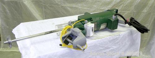 Used Lightnin Clamp-On Agitator, Model X1P33.  1-1/2" Diameter x 18" long 316 stainless steel shaft with a 3 blade prop.  Driven by a 1/2 hp, 3/60/230/460 volt, 1725 rpm motor.  Includes a Lightnin i...