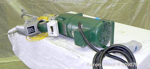 Used Lightnin Clamp-On Agitator, Model X1P33.  1-1/2" Diameter x 18" long 316 stainless steel shaft with a 3 blade prop.  Driven by a 1/2 hp, 3/60/230/460 volt, 1725 rpm motor.  Includes a Lightnin i...