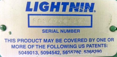 Used Lightnin Clamp-On Agitator, Model X1P33.  1-1/2" Diameter x 18" long 316 stainless steel shaft with a 3 blade prop.  Driven by a 1/2 hp, 3/60/230/460 volt, 1725 rpm motor.  Includes a Lightnin i...