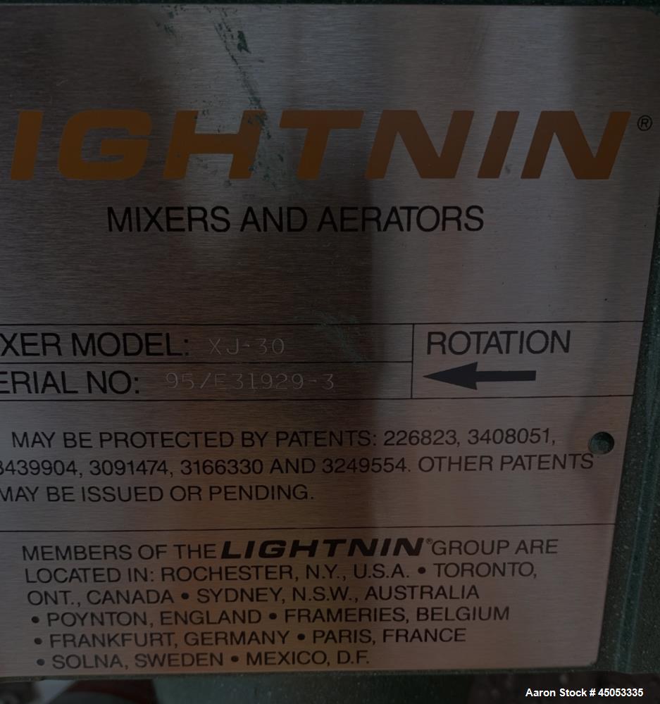 Lightnin Model XD-30 Agitator with Stainless Steel Shaft