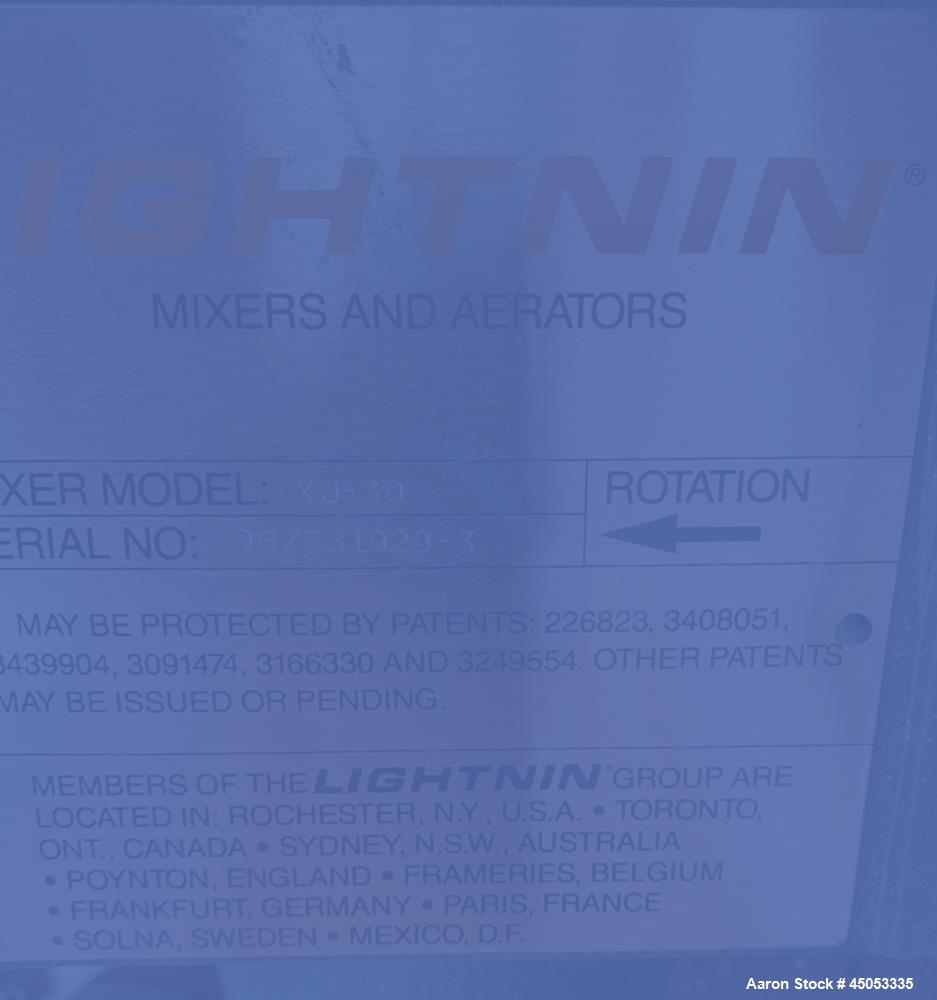 Lightnin Model XD-30 Agitator with Stainless Steel Shaft