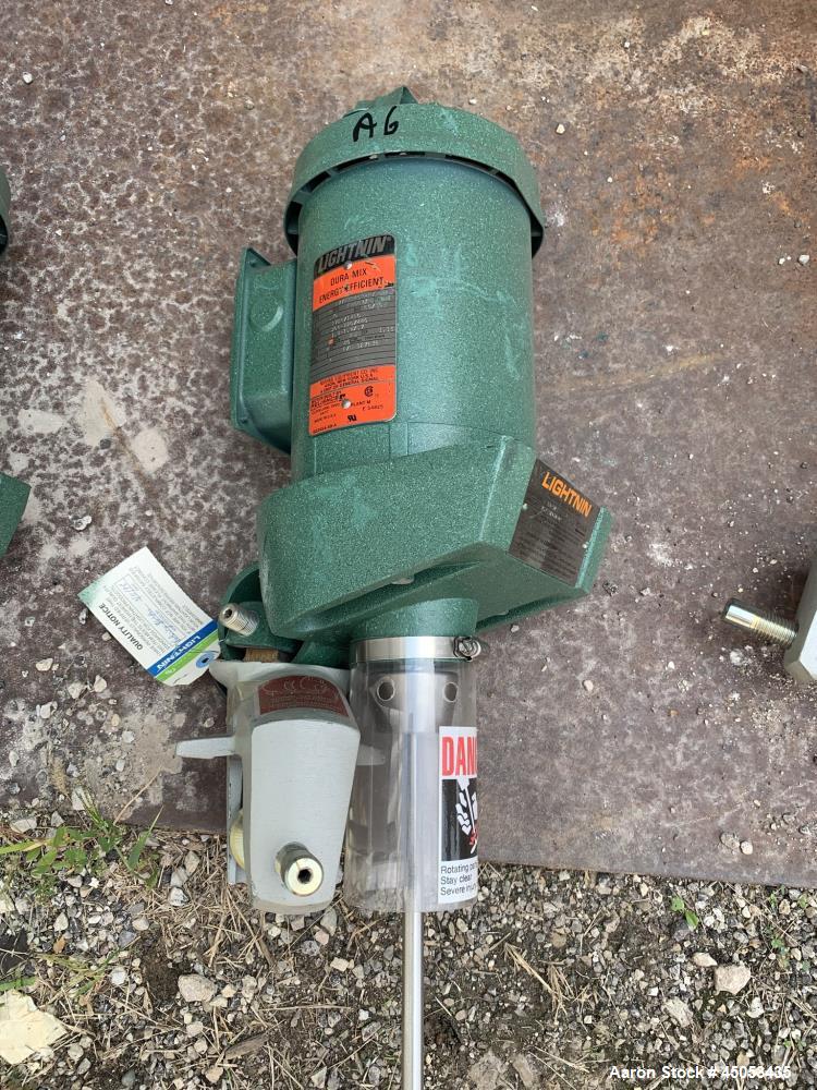 Unused- Lightnin Agitator, Model Xd-30. Approximate 1/2" diameter x 32" long stainless steel shaft, no blade. Driven by 0.30hp, 3/60/50/208-220/440 volt, 1725/1450 rpm motor. Serial# 95/31930-02.