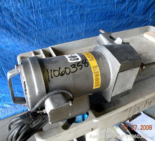 Used Lightnin Clamp-On Agitator, Model XJ-43. 5/8" diameter x 47-1/2" long 316 stainless steel shaft with a 9" diameter 316 stainless steel 3 blade prop. Driven by a 0.43 hp, 1/60/115/230 volt, 1725/...
