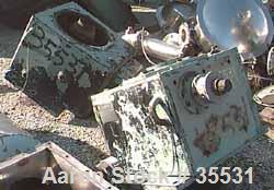 USED: Lightnin top entering, open tank agitator drive. Model 76 Q-50 (11.4-1 ratio) output 156 rpm. Lipseal. No gland. Requires 50 hp motor. 2nd unit missing nameplate & top cap.