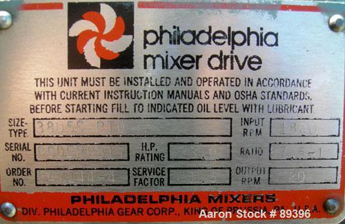 Used Philadelphia Top Entering Agitator, Model 3805-S-PTO