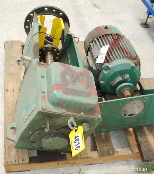 Used Lightnin Mixer Model 72-S-15.  Drive ratio 6.43. Output rpm 272.0. Recommended motor is 15 hp. Reliance Electric 15 hp, 230/460 volt, 1750 rpm, 60 Hz, 1.0 Service Factor, 254T frame. Electrical ...