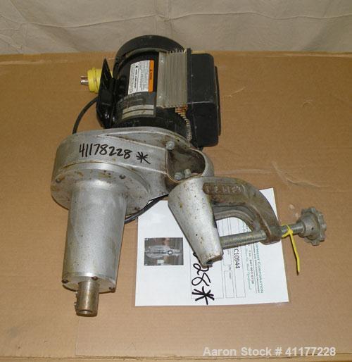 Used U.S. Best Clamp On Agitator, Model ABT1V. Driven by a 1 hp, 1/60/115 volt, 1725 rpm motor. Includes a Franklin IMDS motor drive. Requires shaft.