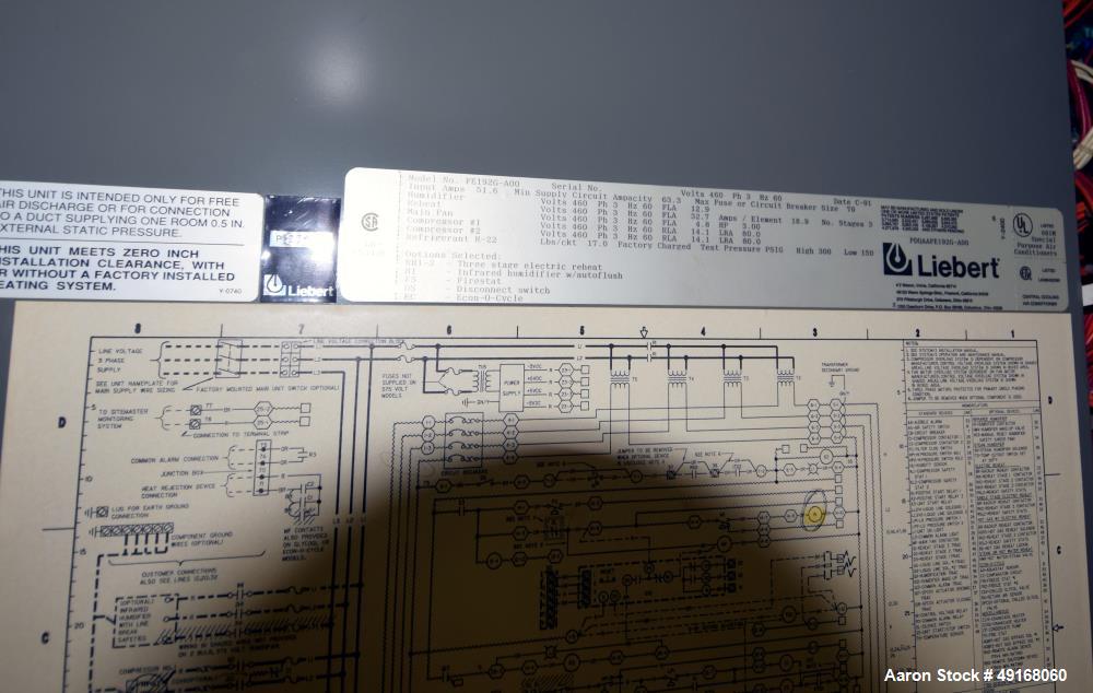 Used Liebert Room Air Conditioner, Model FE192G-A00