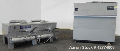 Used Liebert Deluxe System 3, 10 Ton Temperature Control System Consisting Of: (1) Liebert Model VH125AUCAEI indoor unit with evaporator coil and compressor unloaders. (1) Liebert rooftop air cooled ...