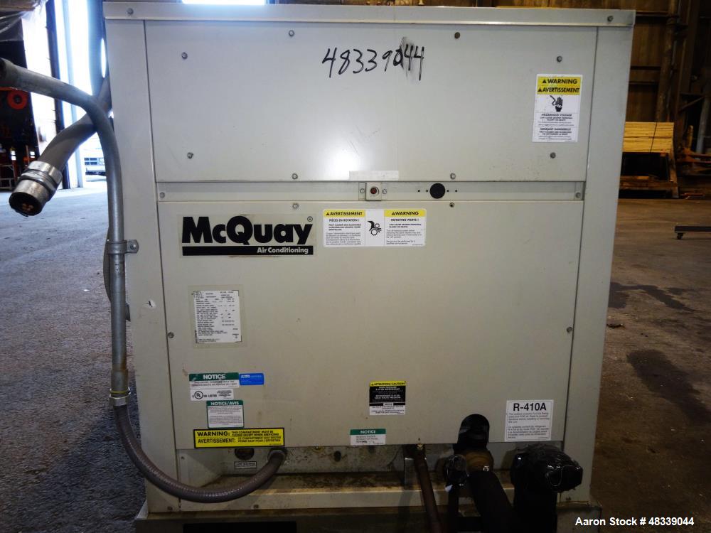 Used- McQuay Air Conditioning Air Cooled Rooftop Condensing System.