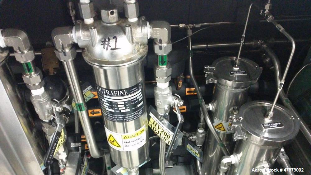 Used Crest Superheated Ultrasonic Vapor Degreaser Washer. 40 kHz, Model F-300-3/181212. 2nd rinse tank with 40 kHz ultrasonics. Superheat drying set-down. Parallel basket automation with upper enclos...