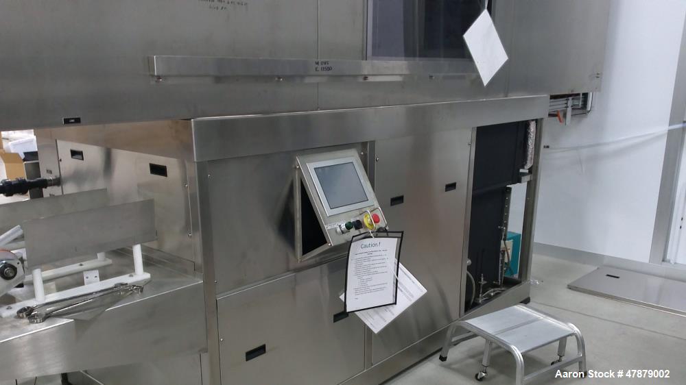Used Crest Superheated Ultrasonic Vapor Degreaser Washer. 40 kHz, Model F-300-3/181212. 2nd rinse tank with 40 kHz ultrasonics. Superheat drying set-down. Parallel basket automation with upper enclos...