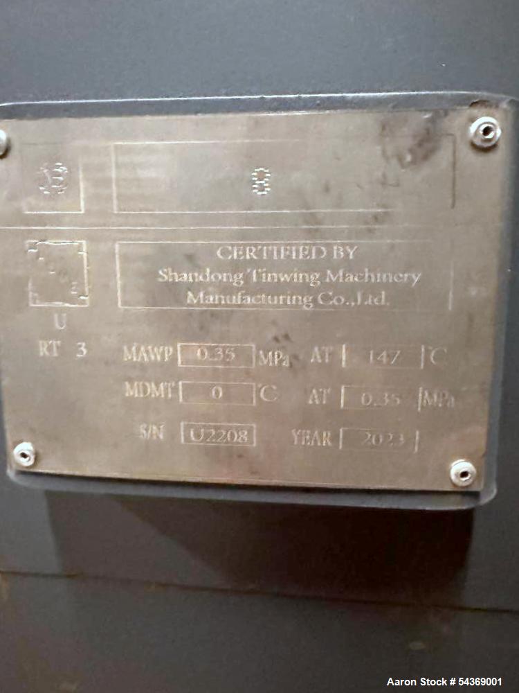 Unused 2023 Shandong Tinwing Horizontal Autoclave – 0.35 MPa, 1800mm ID x 6000mm Shell, SA-516M Carbon Steel