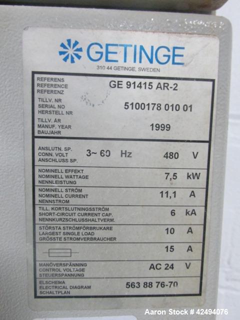 Used Getinge Sterilizer Autoclave, Model 91415.
