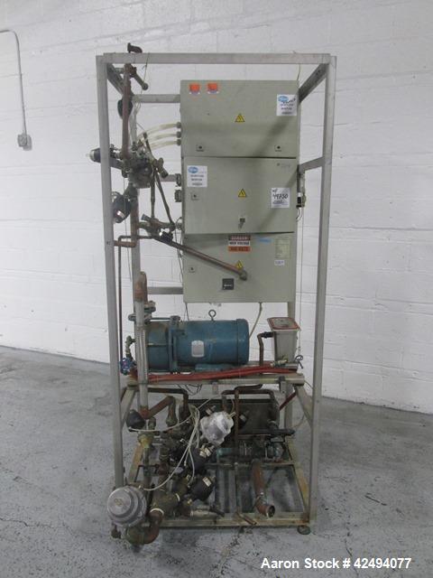 Used Getinge Sterilizer Autoclave, Model 91415. Stainless steel product contact surfaces, dual sided pass thru design with pneumatic door closure, 2010 liter chamber volume, approximately 870 mm wide...
