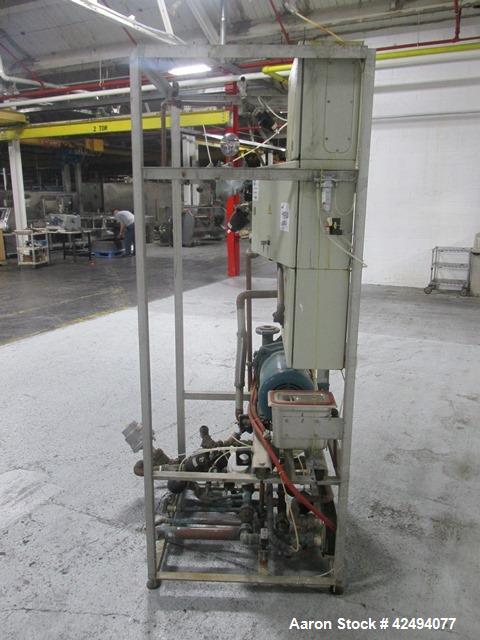 Used Getinge Sterilizer Autoclave, Model 91415. Stainless steel product contact surfaces, dual sided pass thru design with pneumatic door closure, 2010 liter chamber volume, approximately 870 mm wide...