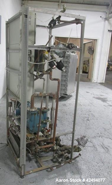 Used Getinge Sterilizer Autoclave, Model 91415. Stainless steel product contact surfaces, dual sided pass thru design with pneumatic door closure, 2010 liter chamber volume, approximately 870 mm wide...