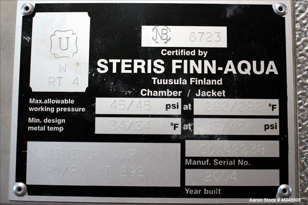 Used- Steris Finn Aqua Steam Autoclave Sterilizer