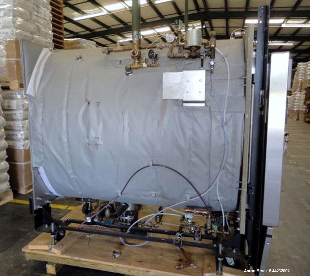 Used Steris (Amsco) Single Door Pharmaceutical Autoclave, Model SV-160H, prevac steam sterilizer. Camber rated Full Vacuum at 300 degrees F, jacket rated 45 psi at 300 degrees F. Includes portable ca...