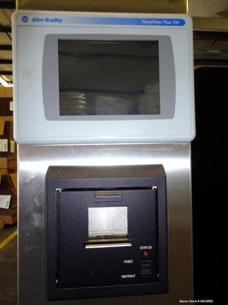 Used Steris (Amsco) Single Door Pharmaceutical Autoclave, Model SV-160H, prevac steam sterilizer. Camber rated Full Vacuum at 300 degrees F, jacket rated 45 psi at 300 degrees F. Includes portable ca...