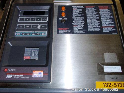 Used Amsco Vaporized Hydrogen Peroxide Sterilizer, Model VHP 1000. 1/60/120 volt, 1.92 kw, 16 amp. Portable design, serial #0219595002.


