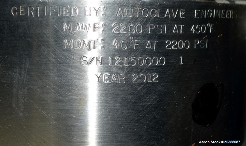 Used Autoclave Engineers Zipperclave Autoclave