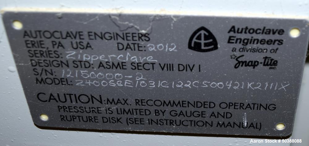 Used Autoclave Engineers Zipperclave Autoclave