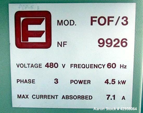 Used- Fedegari Autoclave, Model FOF/3.