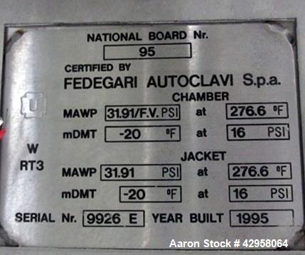 Used Fedegari Autoclave, Model FOF/3.