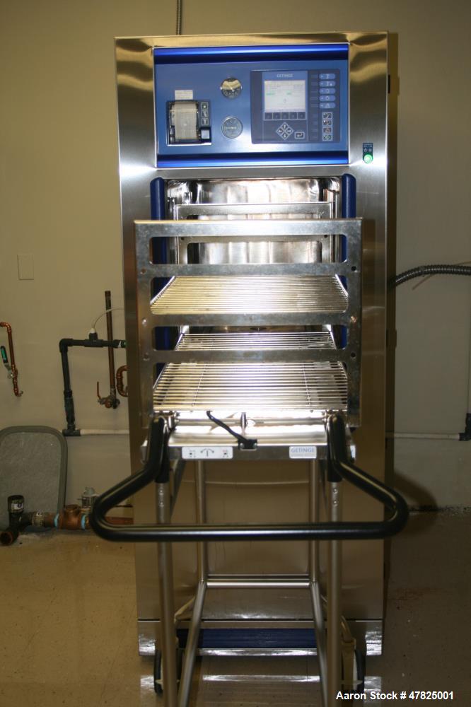 Used Getinge Autoclave; Model 533LS. Chamber height: 21.0 in. (533mm), chamber width: 21.0 in. (533mm), chamber depth: 38.0 in. (965mm), chamber footprint: 9.7 cu. ft. (275L). Cycles types available:...