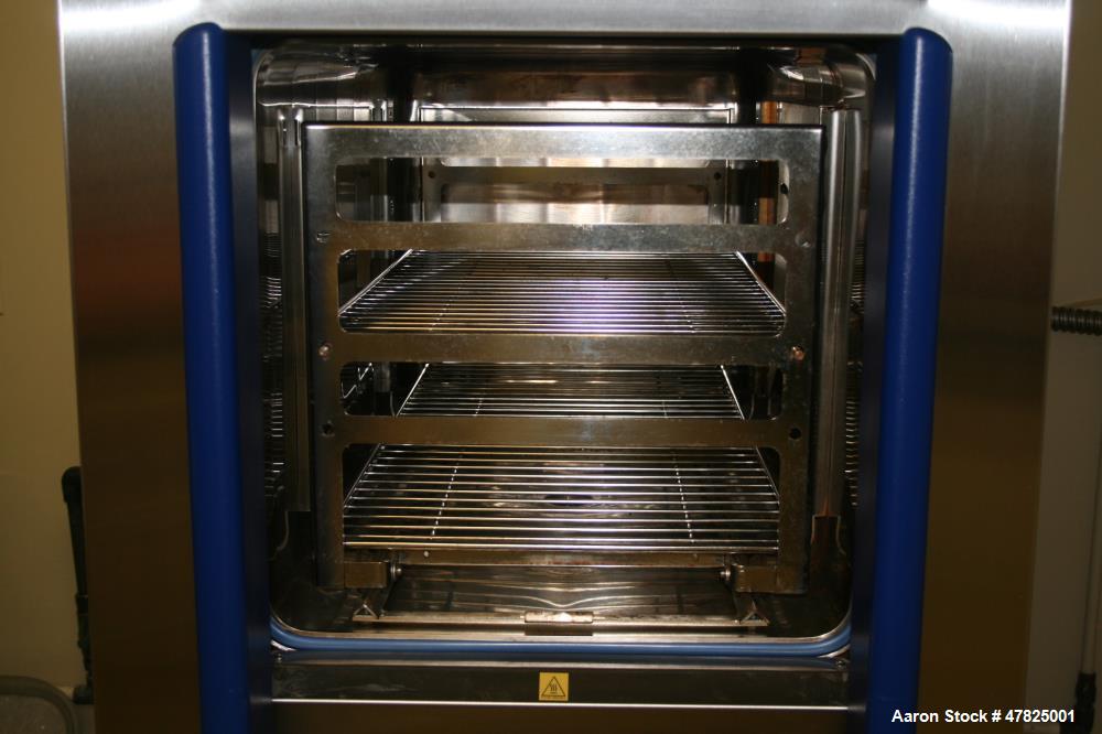 Used Getinge Autoclave; Model 533LS. Chamber height: 21.0 in. (533mm), chamber width: 21.0 in. (533mm), chamber depth: 38.0 in. (965mm), chamber footprint: 9.7 cu. ft. (275L). Cycles types available:...