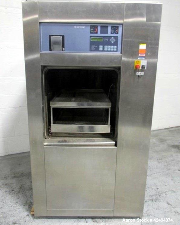 Used Getinge Autoclave, Model GE 6610 AC-1. Stainless steel construction. Internal rated 45psi and Full Vacuum at 300 degrees F. Jacket rated for 45 psi and Full Vacuum at 300 degrees F. With control...
