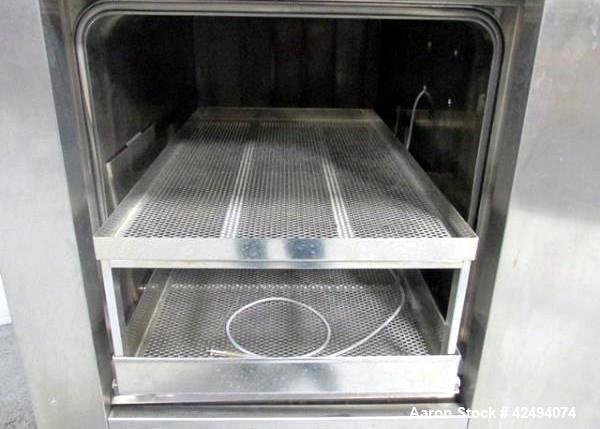 Used Getinge Autoclave, Model GE 6610 AC-1. Stainless steel construction. Internal rated 45psi and Full Vacuum at 300 degrees F. Jacket rated for 45 psi and Full Vacuum at 300 degrees F. With control...